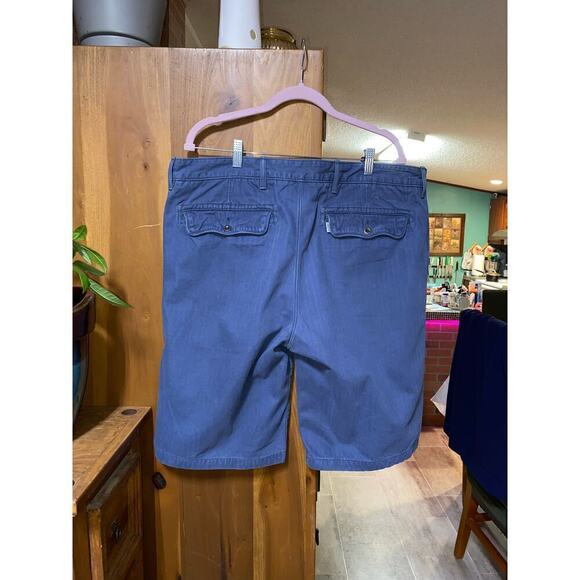 Blue Levi Strauss shorts Original Riveted, button up Y2K vintage  SZ 38 waist - Picture 2 of 10